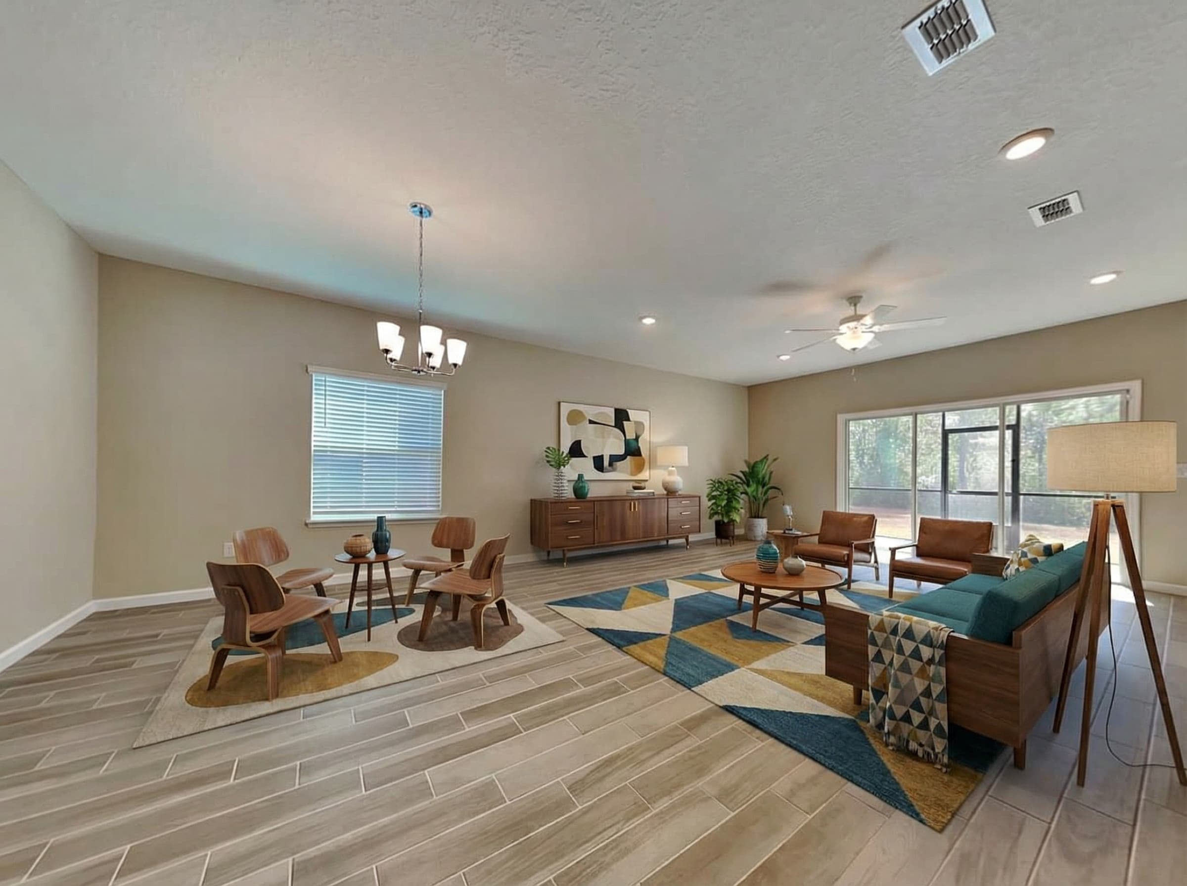 Mid-Century Modern virtual staging style
