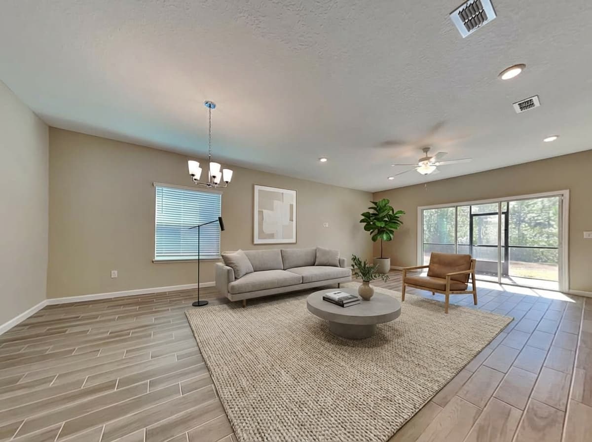 Minimalist virtual staging style