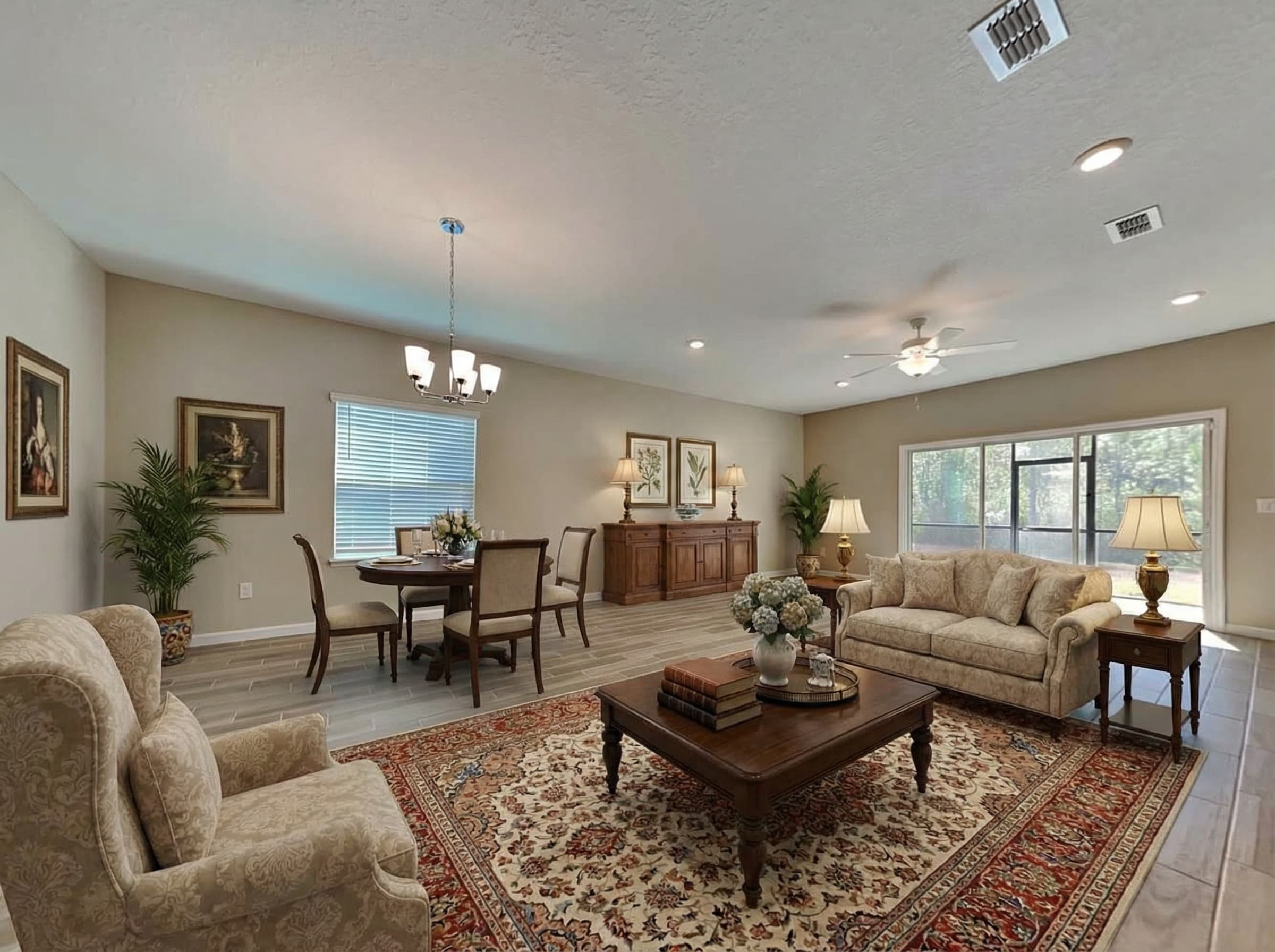 Traditional virtual staging style