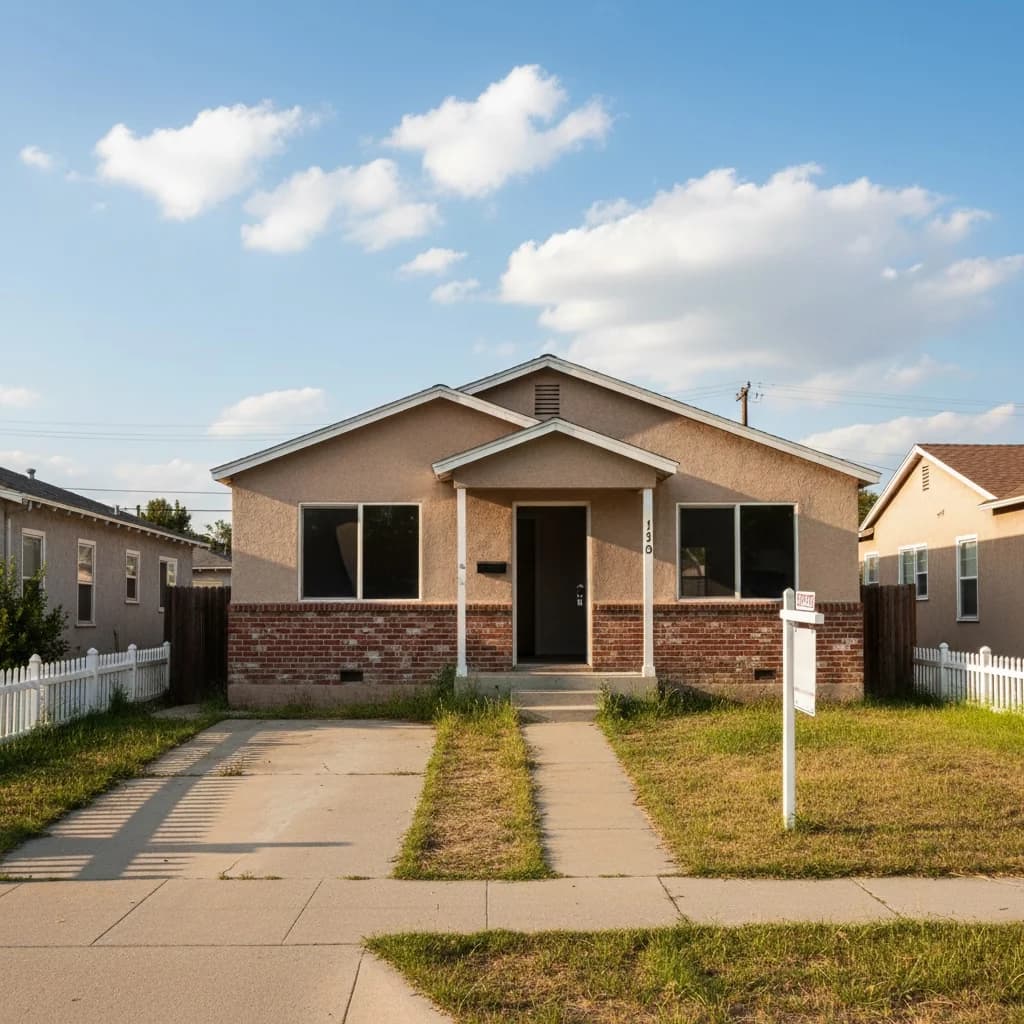 Independent landlord photographing rental property with smartphone